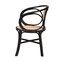 Baxton Studio Palesa Modern Bohemian Two-Tone Black and  Natural Brown Rattan Dining Chair 232-13394-ZORO - alternate 8